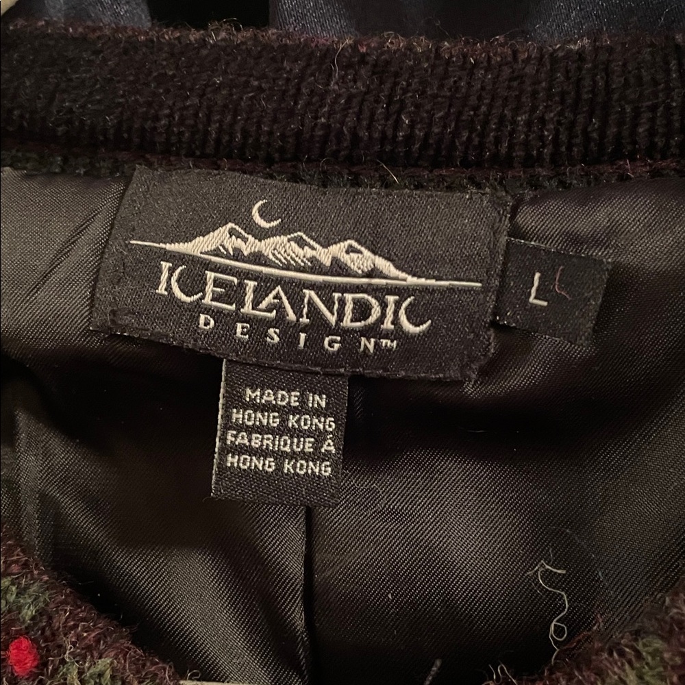 Women’s Icelandic Design full zip wool cardigan. Size Large - Picture 2 of 7